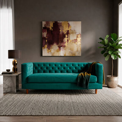 Sof&aacute; Tela Velvet Latam Home Brescia 3 Cuerpos