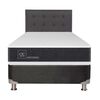 Box Spring CIC 1,5 Plazas New Ortopedic + Respaldo Eufrates