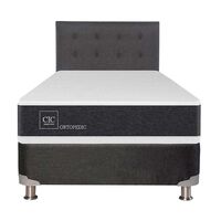 Box Spring CIC 1,5 Plazas New Ortopedic + Respaldo Eufrates