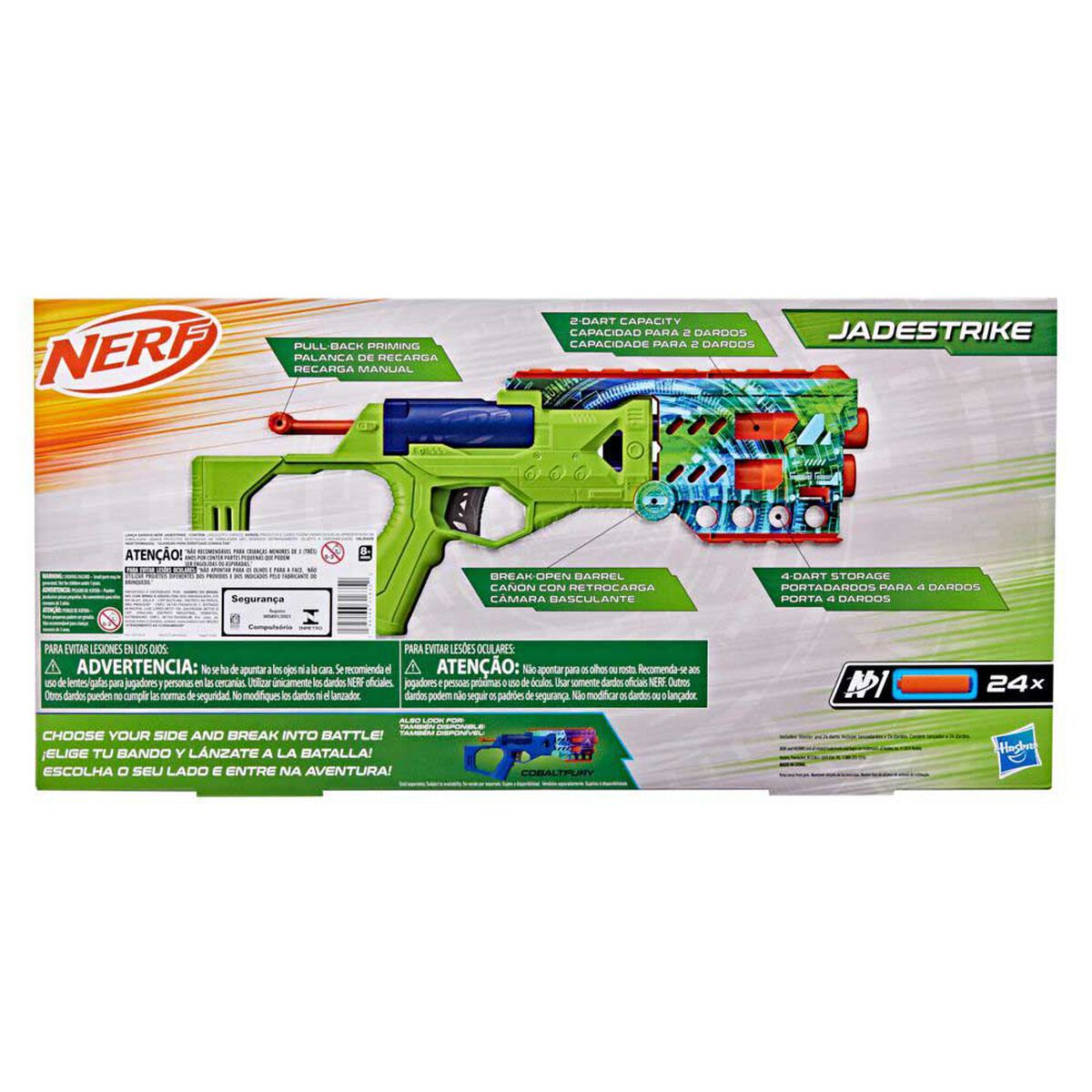 Lanzador Nerf N Series Jadestrike 24 Dardos
