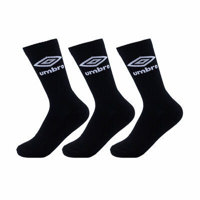 Imagen 1 del producto Pack 3 Calcetas Deportivas de Algodón Hombre Umbro Negro