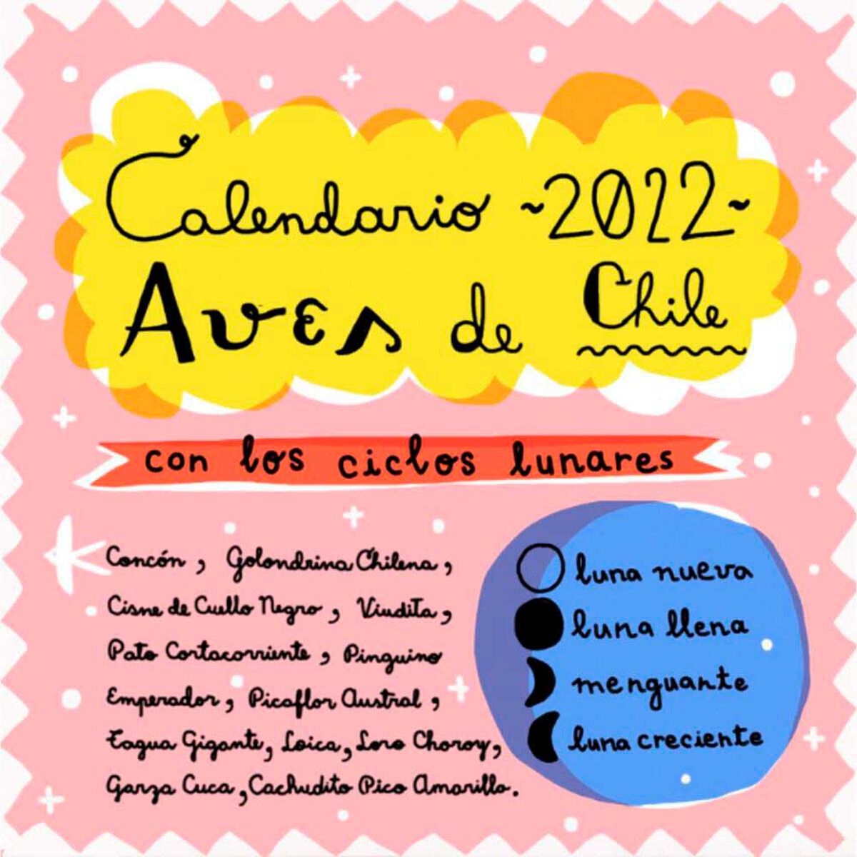 Calendario 2022 Aves Pajarito de Mimbre