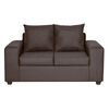 Juego de Living Innovamuebles Kahlo Sofá 2 Cuerpos + Dos Pouf 1 Cuerpo Chocolate