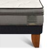Cama Europea Belsogno 1,5 Plazas Signature + Respaldo Black