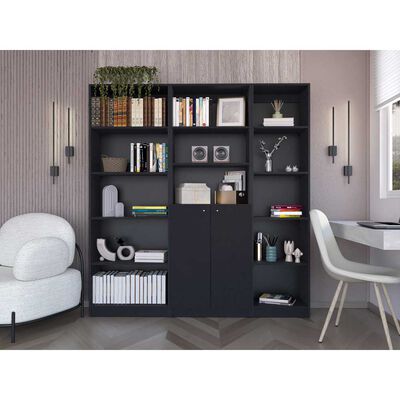 Estante 62 cm  + Estante 2 Puertas + Estante 45 cm TuHome Home Wengue