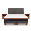 Cama Europea CIC Base Dividida King Bee Comfort + Respaldo + 2 Veladores