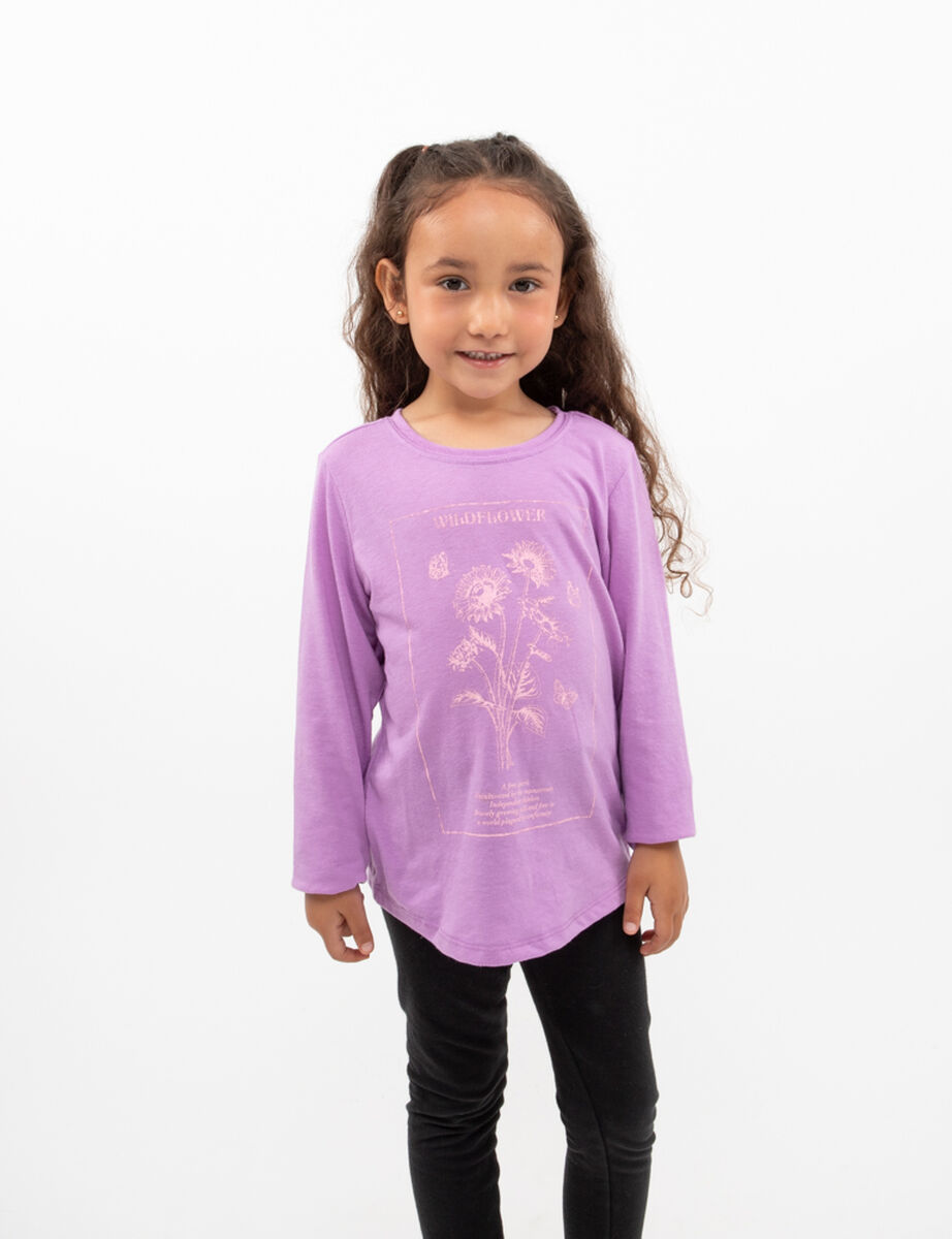 Polera Manga Larga Niña Chess