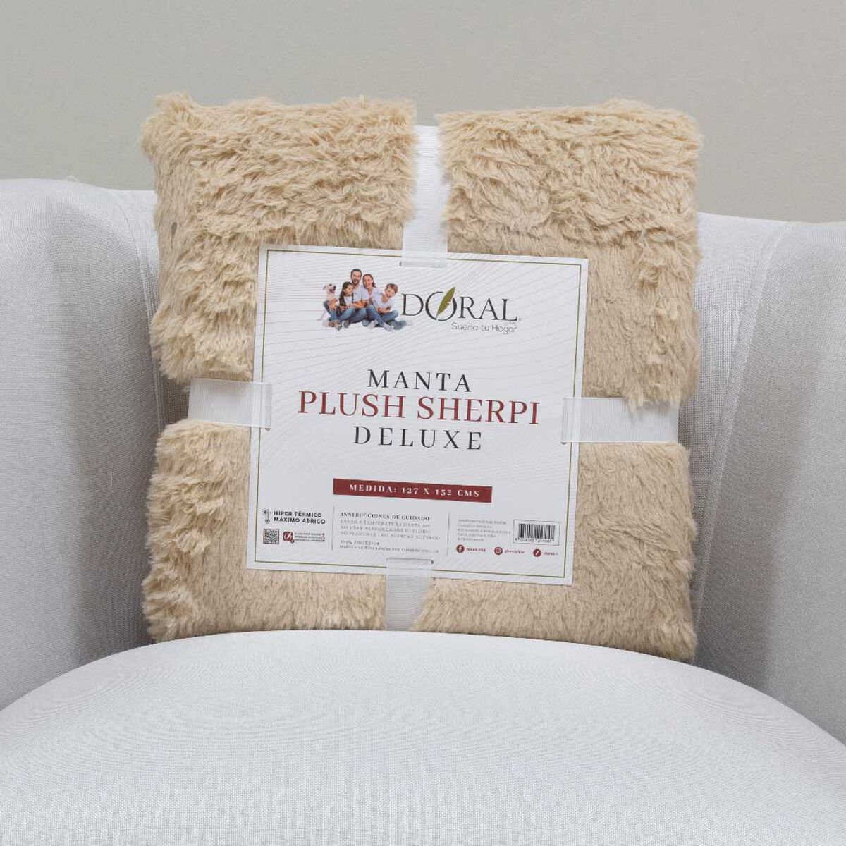 Manta Doral Plush Sherpi 127x152 cm D2