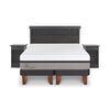 Cama Europea CIC Base Dividida 2 Plazas Balance + Respaldo + 2 Veladores Dublin