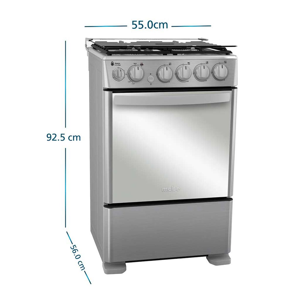 Cocina a Gas Mabe CMC5540FX1 4 Quemadores