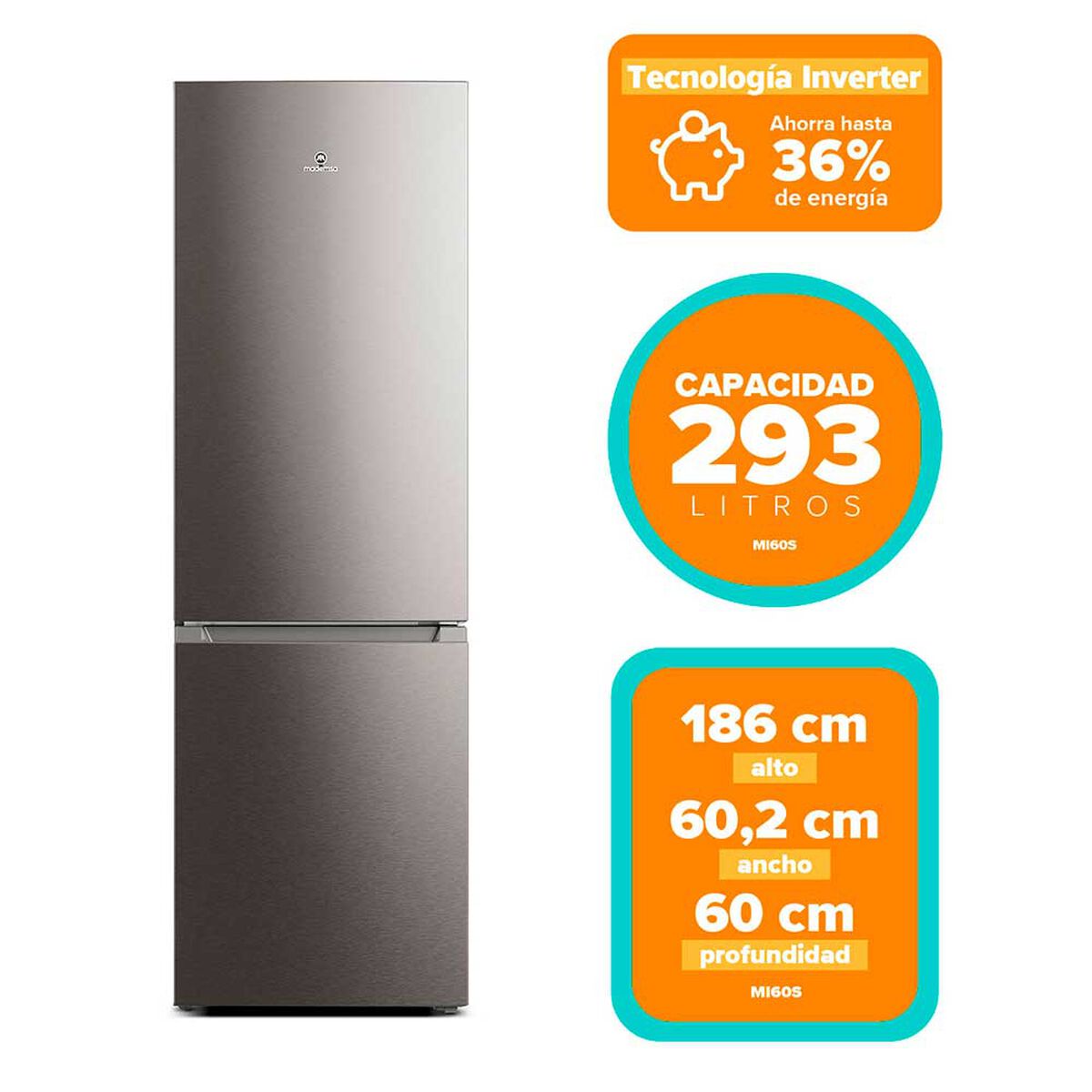 Refrigerador No Frost Mademsa MI60S 285 lts.