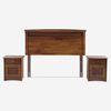 Cama Europea Rosen Base Dividida 2 Plazas Ergo T + Respaldo + 2 Veladores