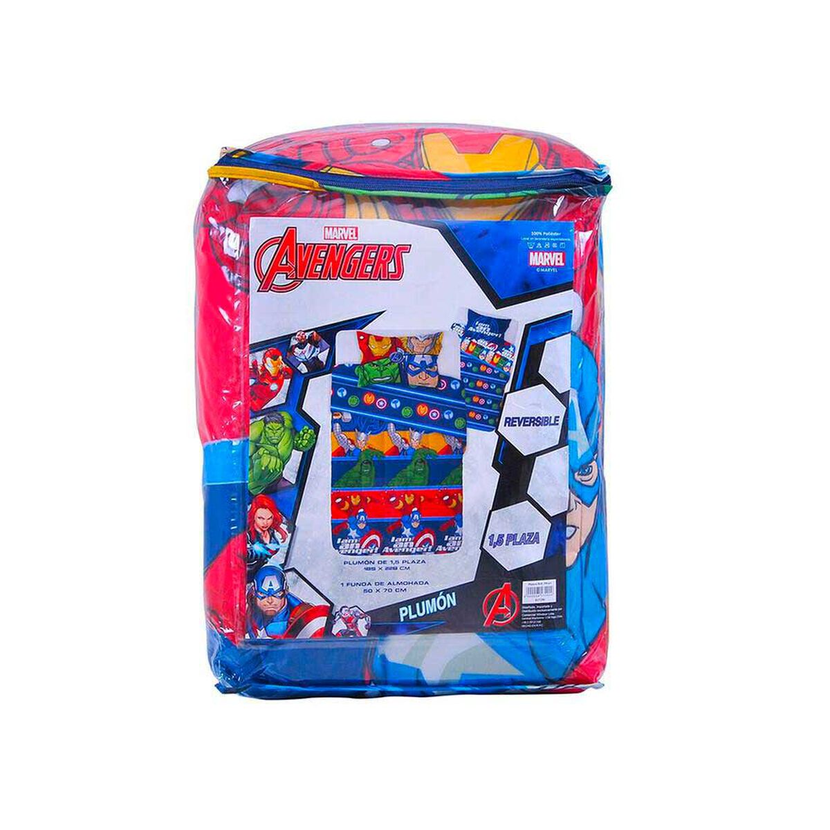 Plum&oacute;n Estampado Disney 1,5 Plazas Avengers All