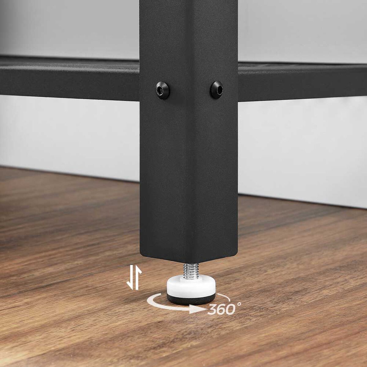 Mesa de Arrimo Fm Furniture Metalwood Colection Marrón Rústico