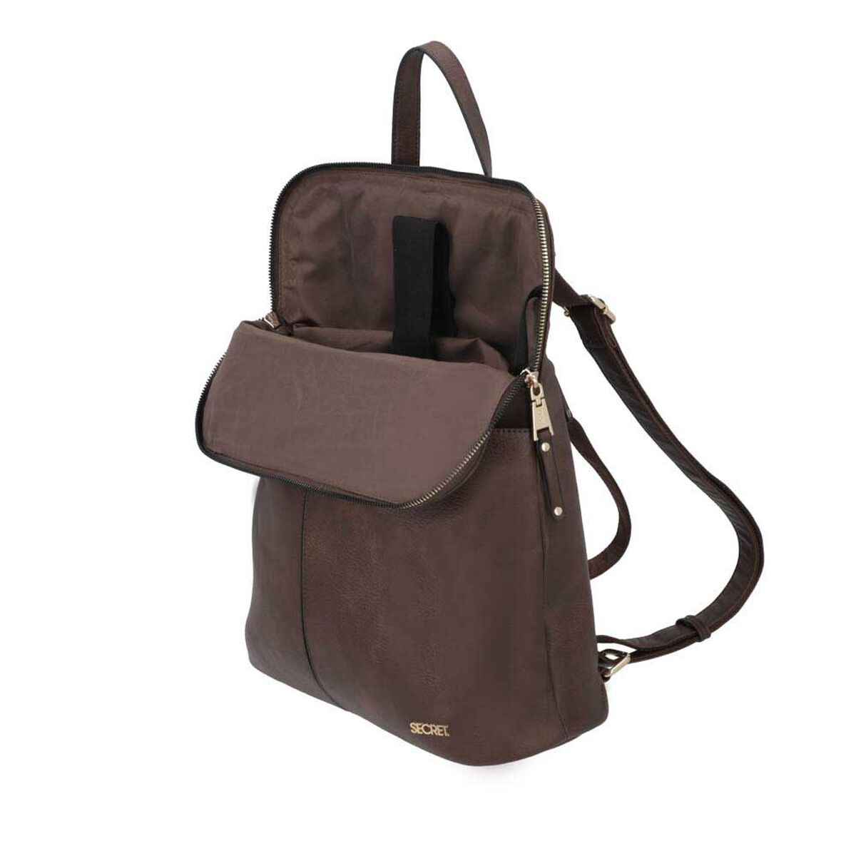 Mochila Suecia Mujer Café Secret