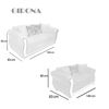 Juego de Living Elegant Detail Girona Sofá 3 Cuerpos + Sofá 2 Cuerpos Rojo