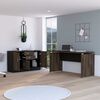 Combo Escritorio + Gabinete 2 Puertas TuHome Home Office Negro Soft-Co&ntilde;ac