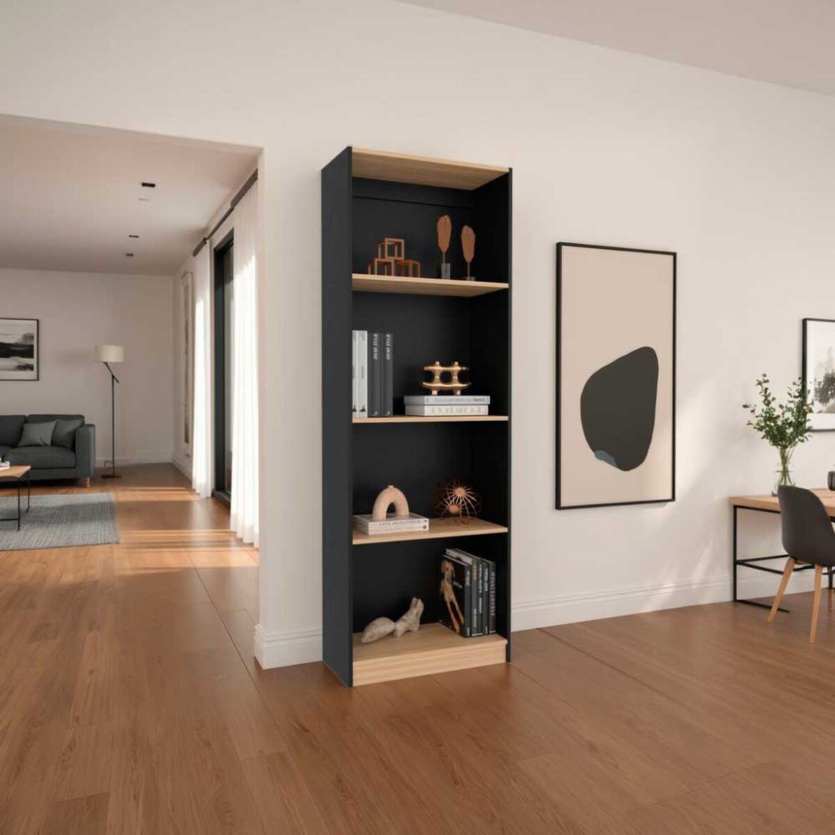 Estante TuHome Home E1 5 Repisas Wengue Fresno Europeo