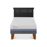 Cama Europea CIC 1,5 Plazas Excellence Plus + Respaldo Dublin Negro