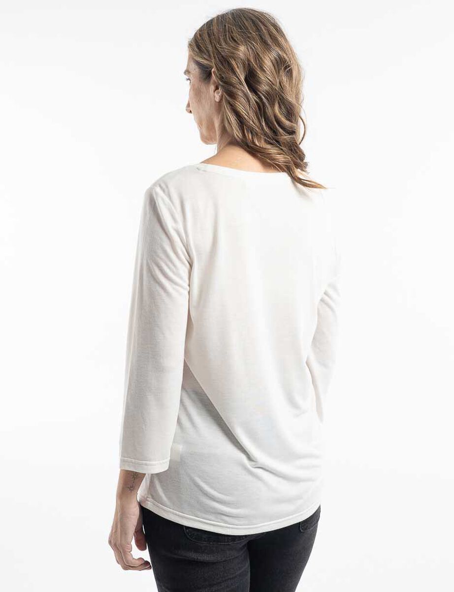 Polera Con Estampado Manga 3/4 Mujer Portman Club