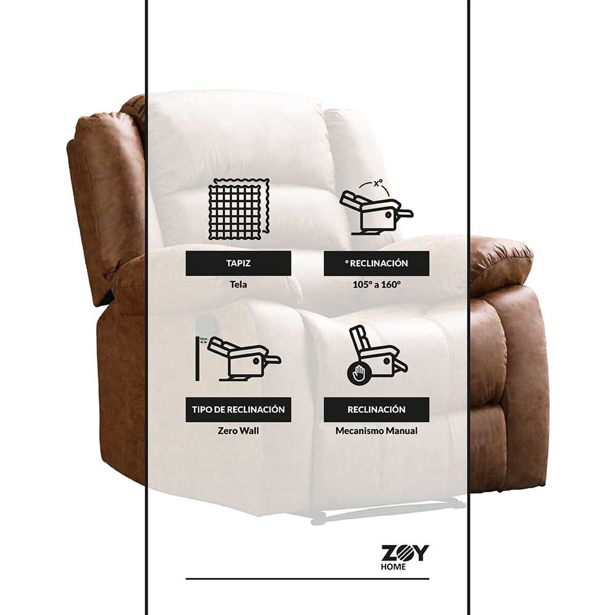 Bergere Reclnable Zoy Home Bombay Café