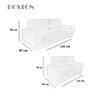 Juego de Living Elegant Detail Boston Sofá 3 Cuerpos + Sofá 2 Cuerpos Rojo