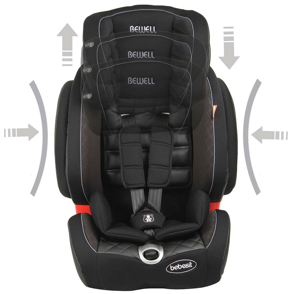 Silla de Auto Butaca Bewell Isofix Negra Bebesit