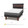 Cama Europea CIC 1,5 Plazas Anatomic + Respaldo New Dublin Chocolate