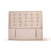 Respaldo Latam Home King Napoles Cuero Beige