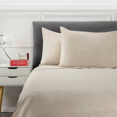 Imagen 1 del producto Juego de Sábanas Liso Casanova 144 Hilos 1 Plaza Taupe