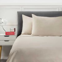 Juego de Sábanas Liso Casanova 144 Hilos King Taupe