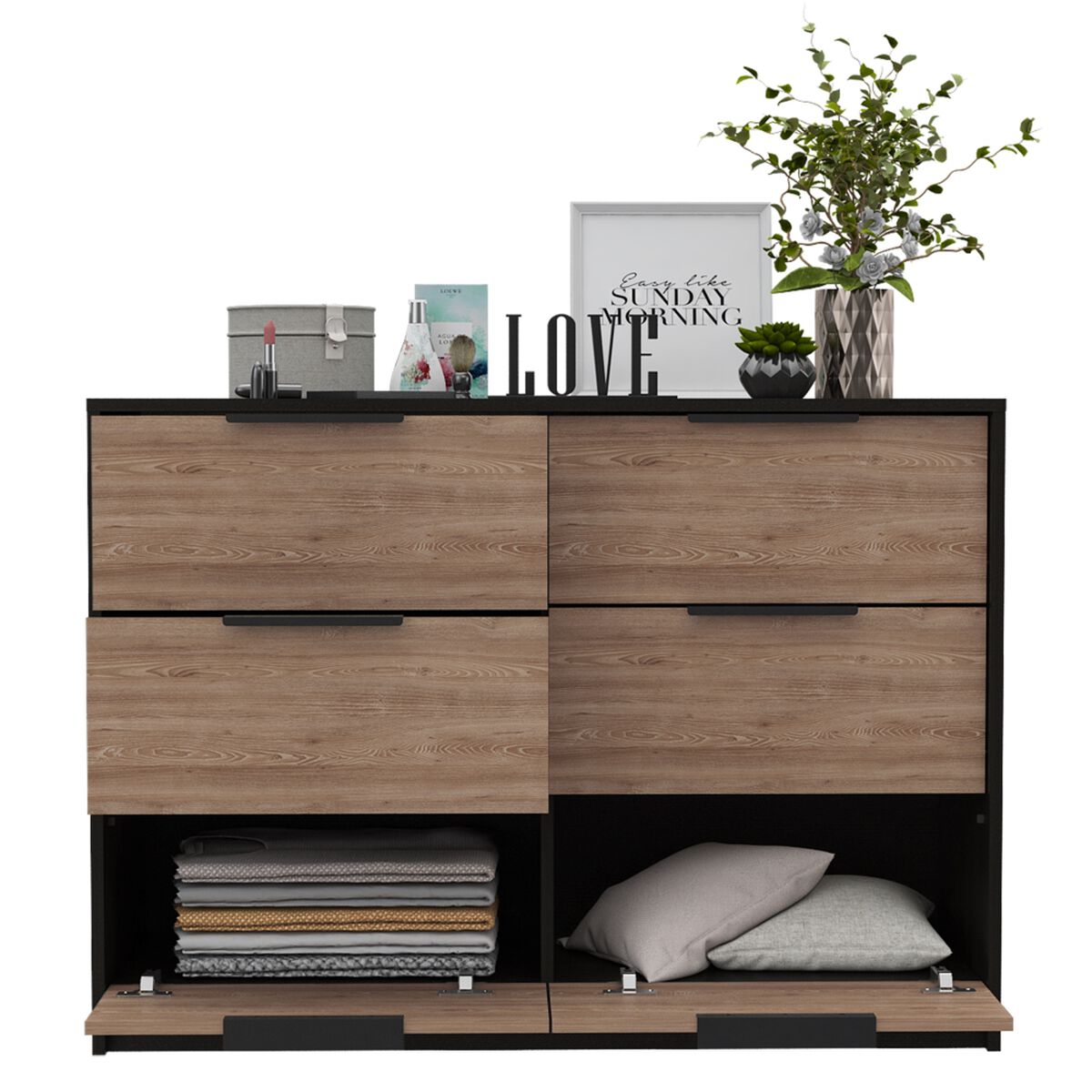Cómoda TuHome Kaia 4 Cajones Wengue/Miel