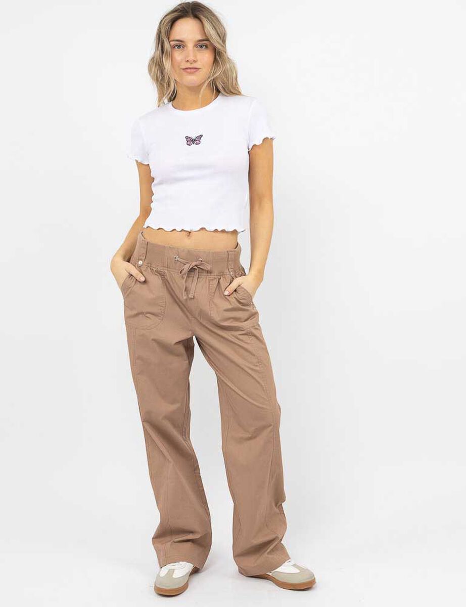 Polera Crop Con Estampado Mujer Icono