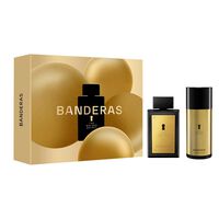 Set Perfume Antonio Banderas Hombre The Golden Secret Eau de Toilette 100 ml + 24h Desodorante Spray 150 ml