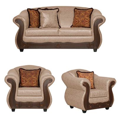 Juego de Living Black Factory Estambul 4 Cuerpos Beige