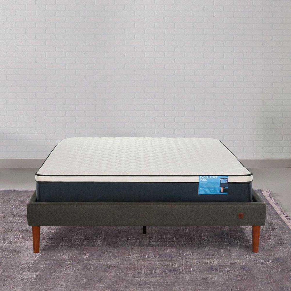 Cama Europea CIC 2 Plazas Excellence Plus + Almohadas Viscoel&aacute;sticas