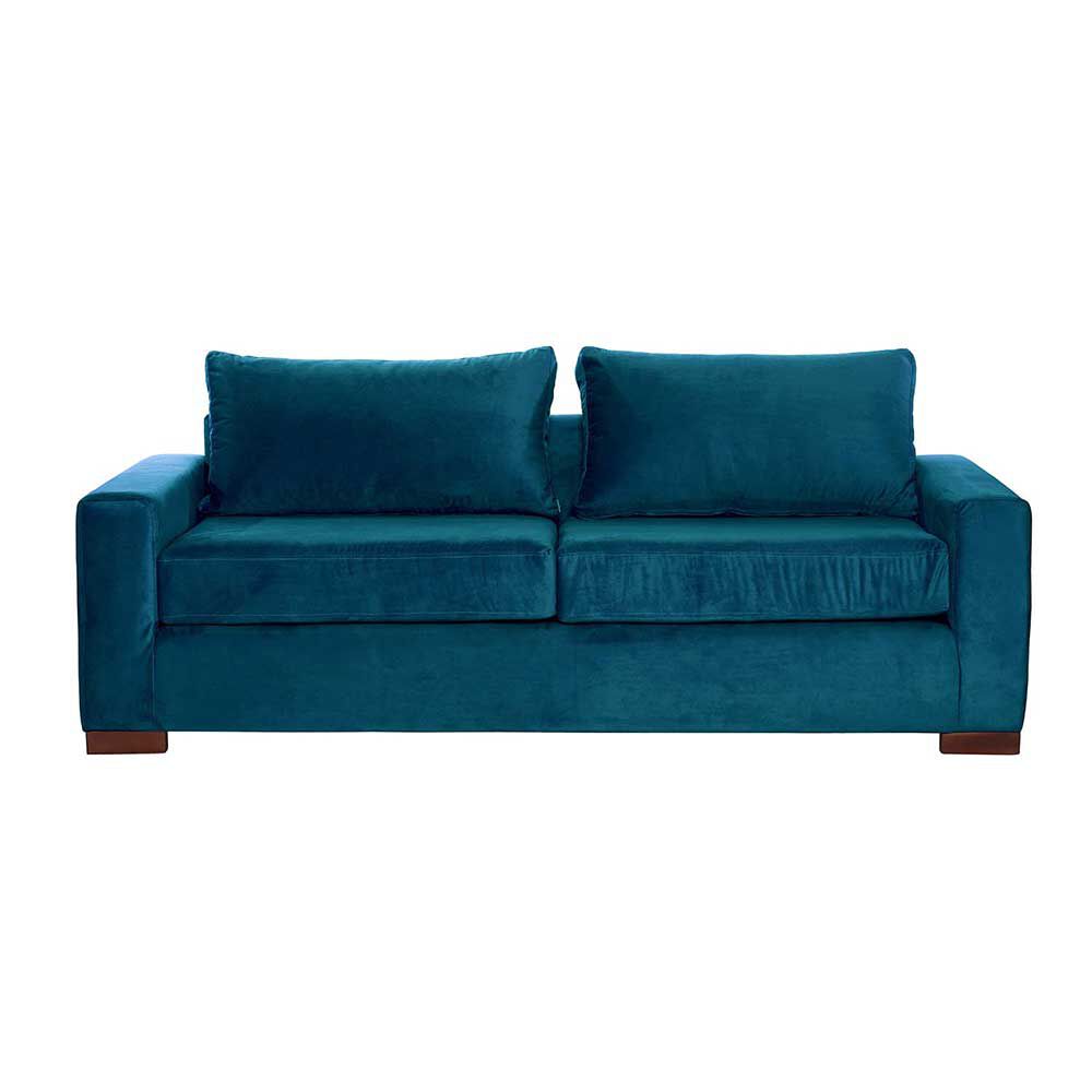 Sofá Latam Home Livorno 3 Cuerpos Azul Petroleo