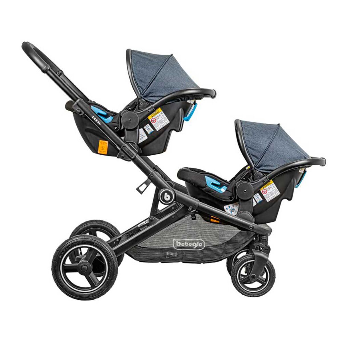 Coche Travel System Dueto Gris Bebeglo