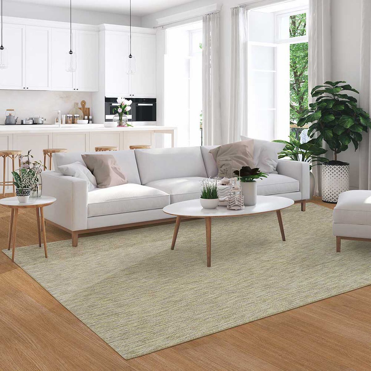 Alfombra Decocasa Boucle Palha 200 x 250 cm Marfil