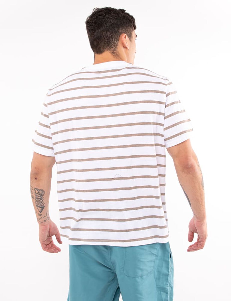 Polera Algodón Rayas Manga Corta Hombre Icono