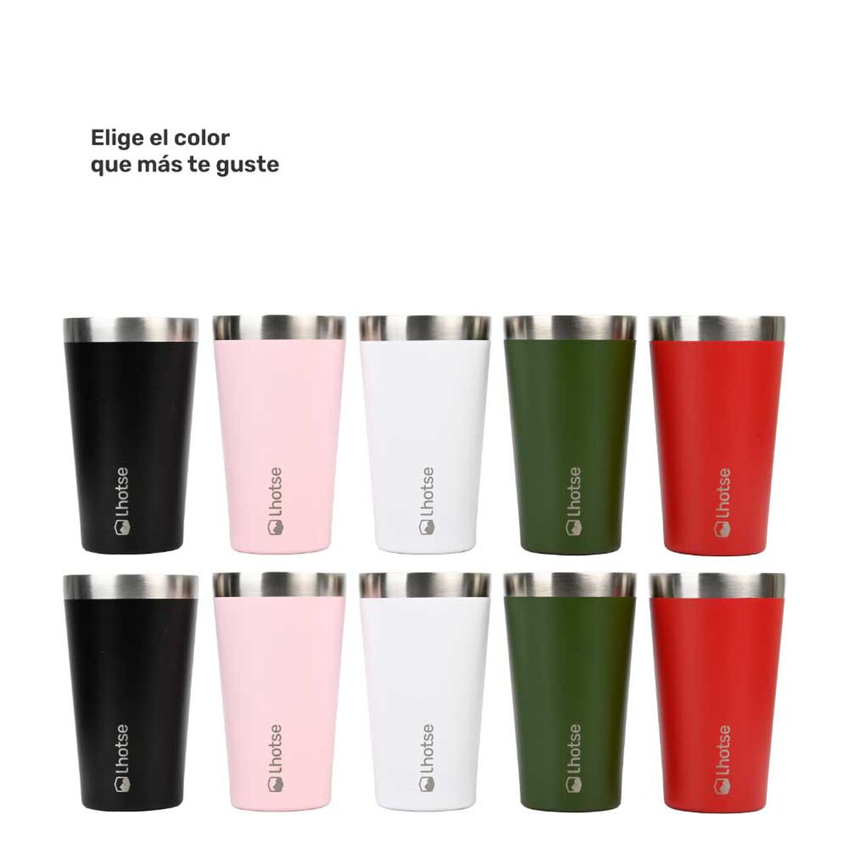 Vaso Térmico Insulado Camping Lhotse 480 ml Blanco