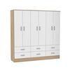 Clóset CIC Maipo Olmo Blanco 6 Puertas 6 Cajones