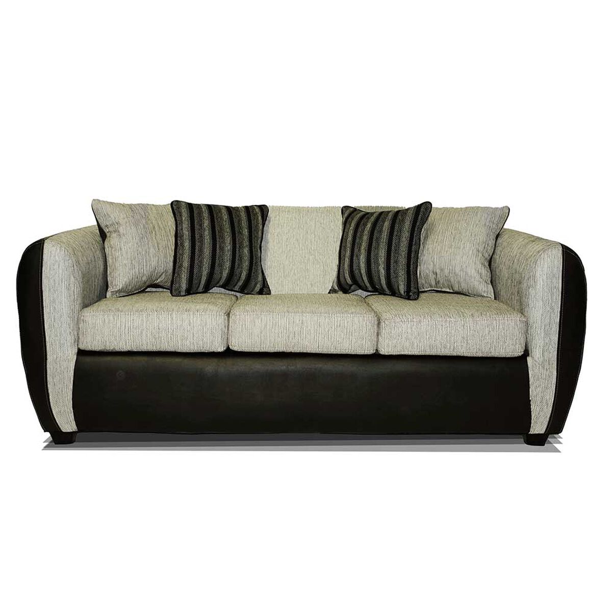 Juego de Living Elegant Detail Oklahoma Sofá 3 Cuerpos + Sofá 2 Cuerpos + Sillón 1 Cuerpo Gris Plata