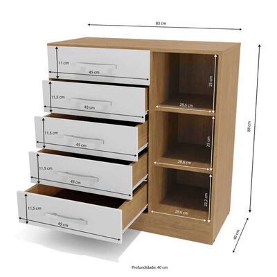 Imagen 2 del producto Cómoda Yardas S265 5 Cajones