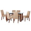 Juego de Comedor Latam Home Pamplona Burgos 6 Sillas Velvet Negro