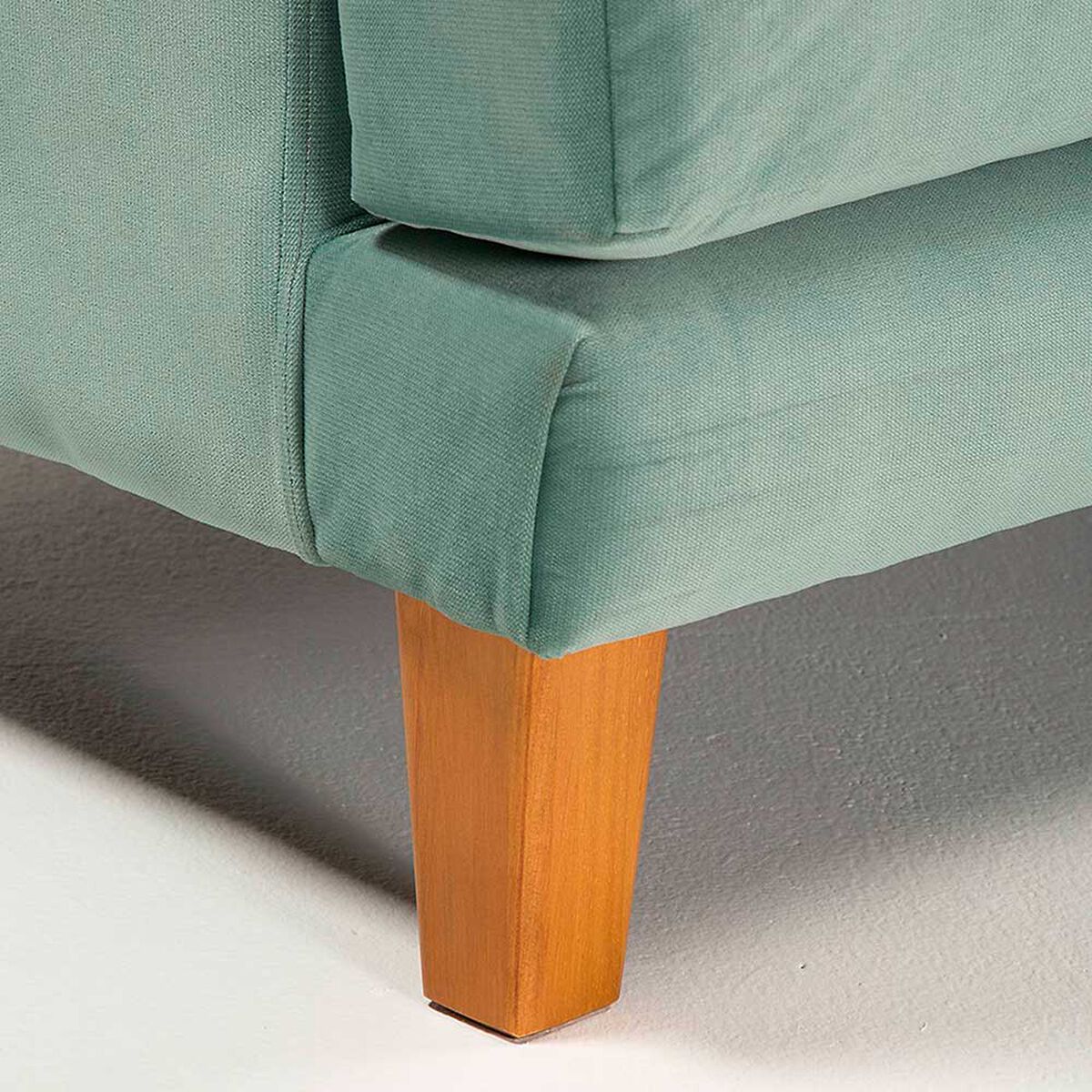 Juego de Living Barra Design Larisa Sofá 2 Cuerpos + Dos Sillones 1 Cuerpo Verde Claro