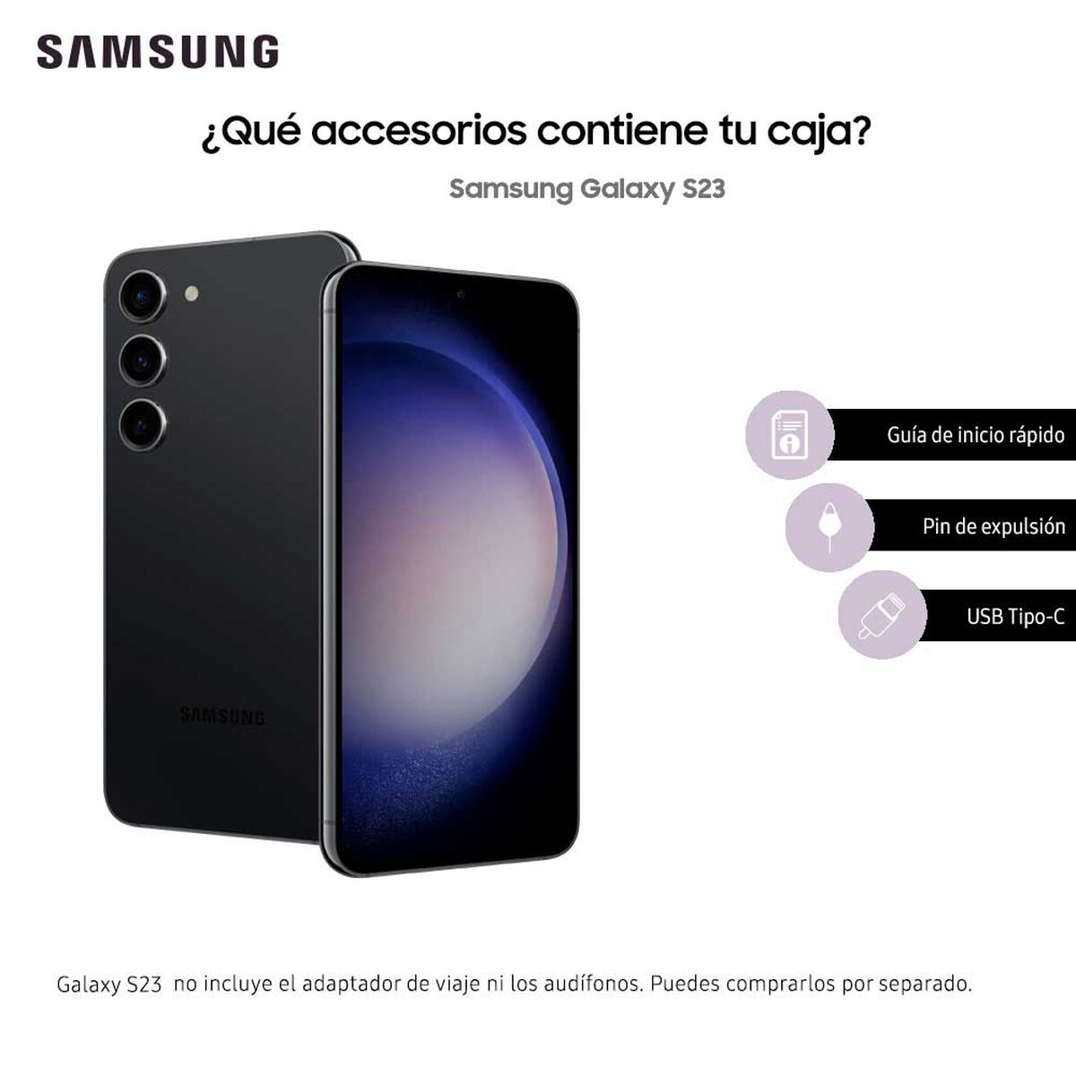 Celular Samsung Galaxy S23 5G 128GB 6,1" Phantom Black Liberado