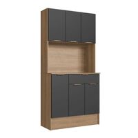 Muebles de Cocina Amuv 6 Puertas 1 Cajón Grafito