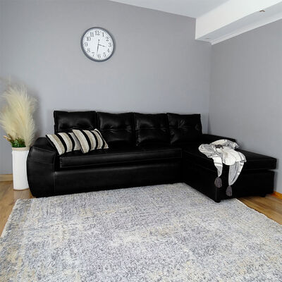 Imagen 1 del producto Seccional Derecho Elegant Houston Cheise PU 5 Cuerpos Negro