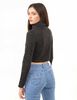 Sweater Crop Liso Cuello Tortuga Mujer Icono